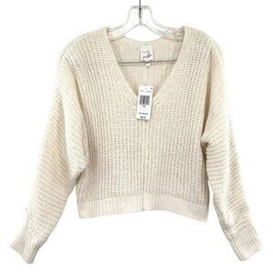 Belle Du Jour Chenille Chunky Oversized Cropped Sweater